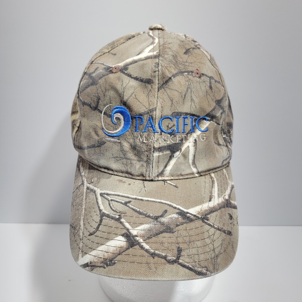 Realtree Hat Cap Strapback Brown Camo Print Baseball Pacific Marketing OSFM Mens